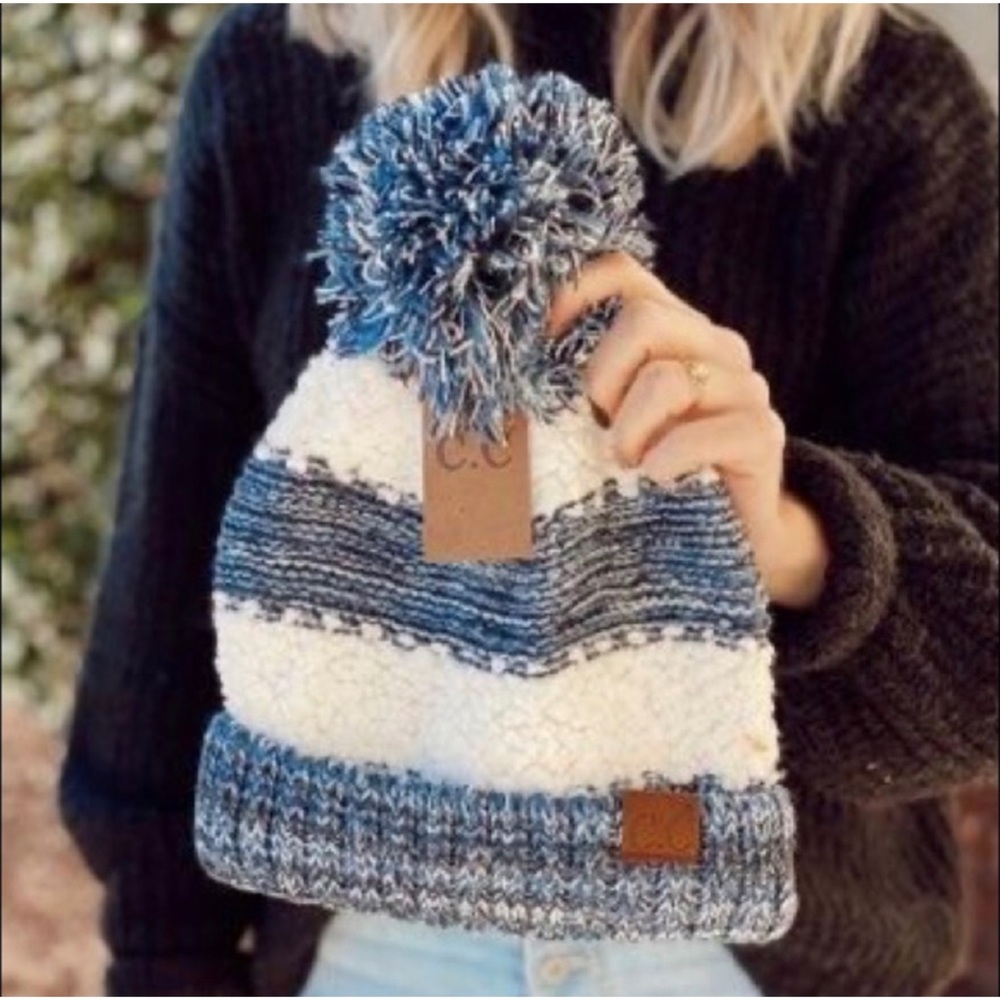 1 LEFT! High Quality Thick Warm C.C Popcorn Knit Warm Comfy Winter Beanie Hat - Picture 5 of 9